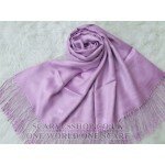 Long Pure Purple Color Wool and Cashmere Shawl